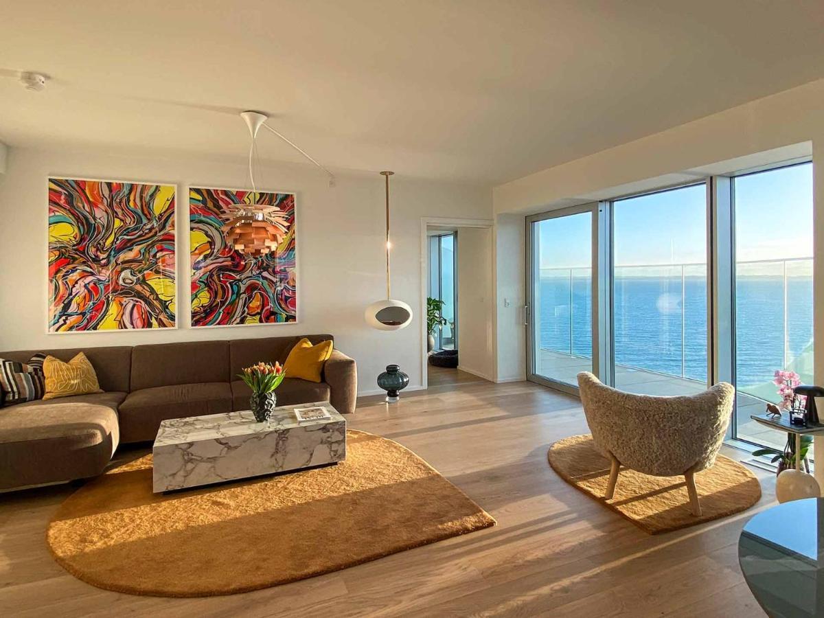 Amazing Sea View Apartment Arhus Bagian luar foto